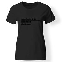 Felnőtté válás 18. szülinapi póló nőknek fekete