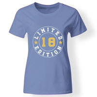 Limited 18. szülinapi póló nőknek kék