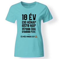 Vicces 18. szülinapi póló nőknek türkiz
