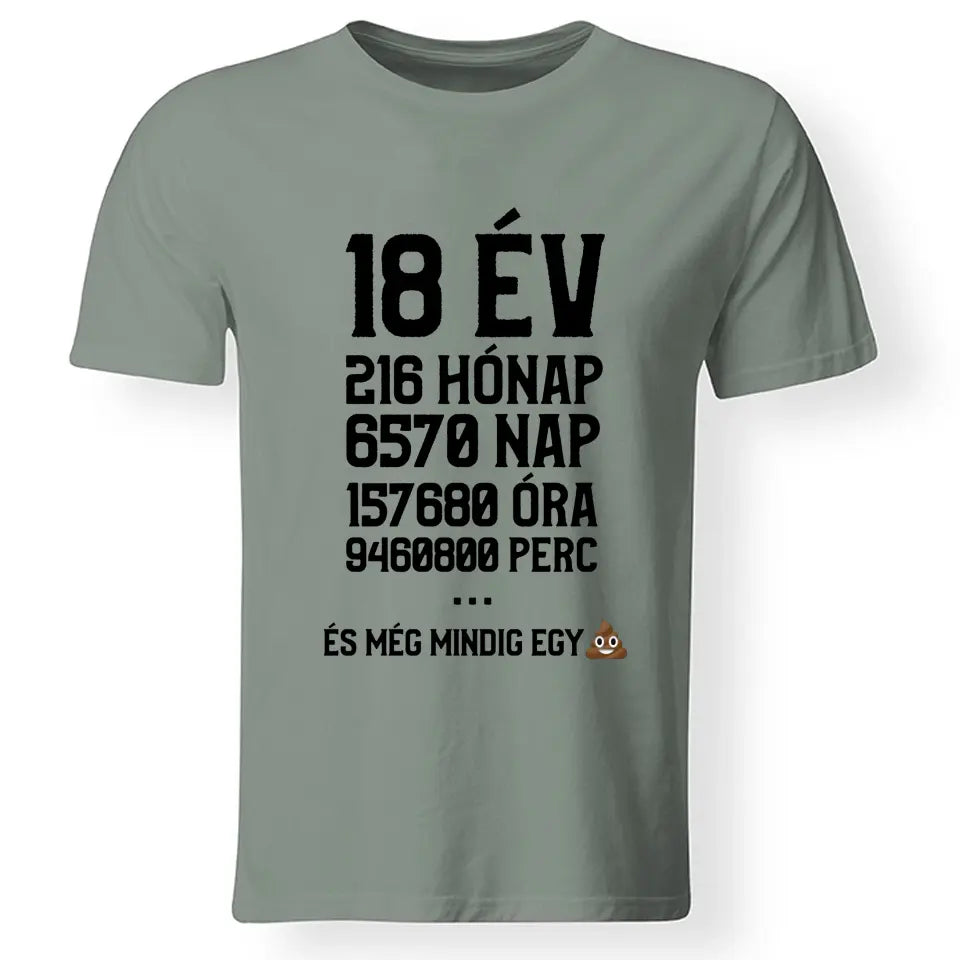 Vicces 18. szülinapi póló férfinak