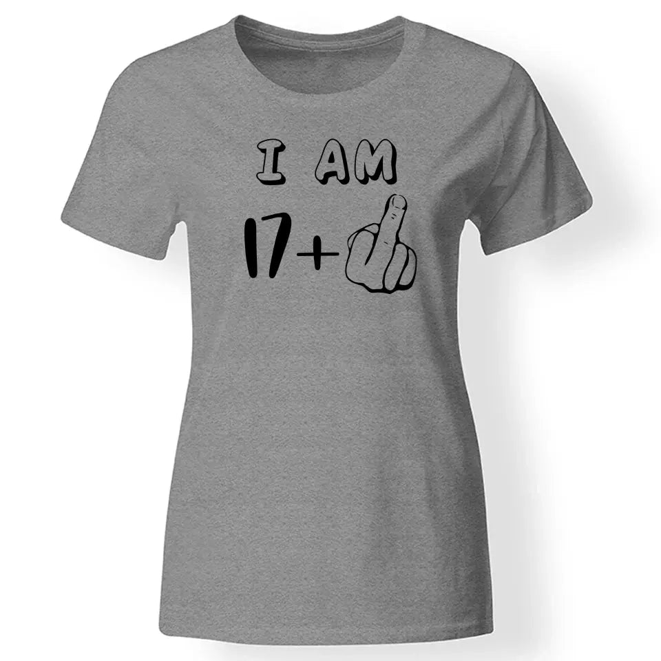 17+1 vicces 18. szülinapi póló nőknek