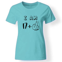 17+1 vicces 18. szülinapi póló nőknek türkiz