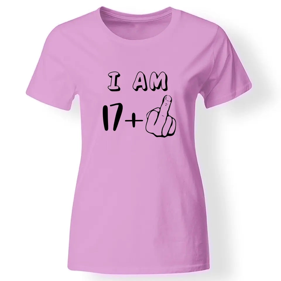 17+1 vicces 18. szülinapi póló nőknek rózsaszín