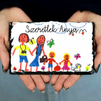 Gyerekrajzos gránitkép