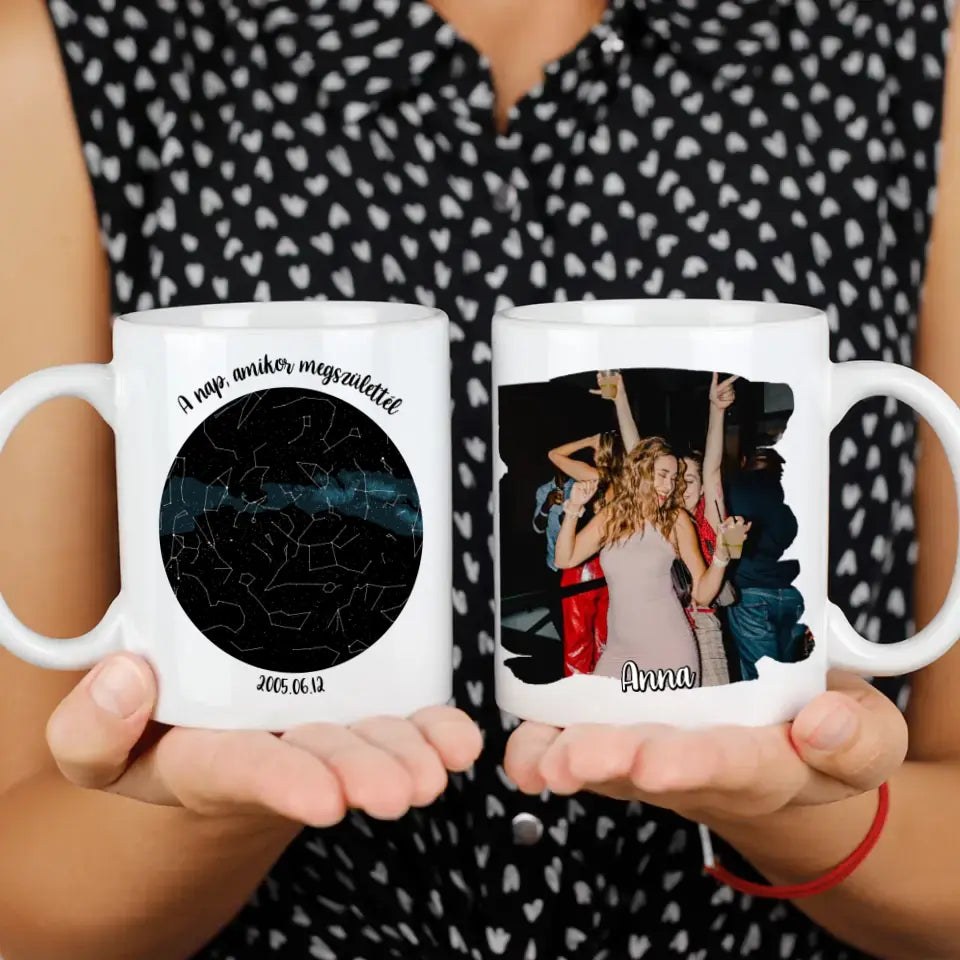 Születésnapi csillagtérkép bögre