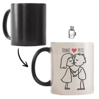 Valentin napi figurás bögre