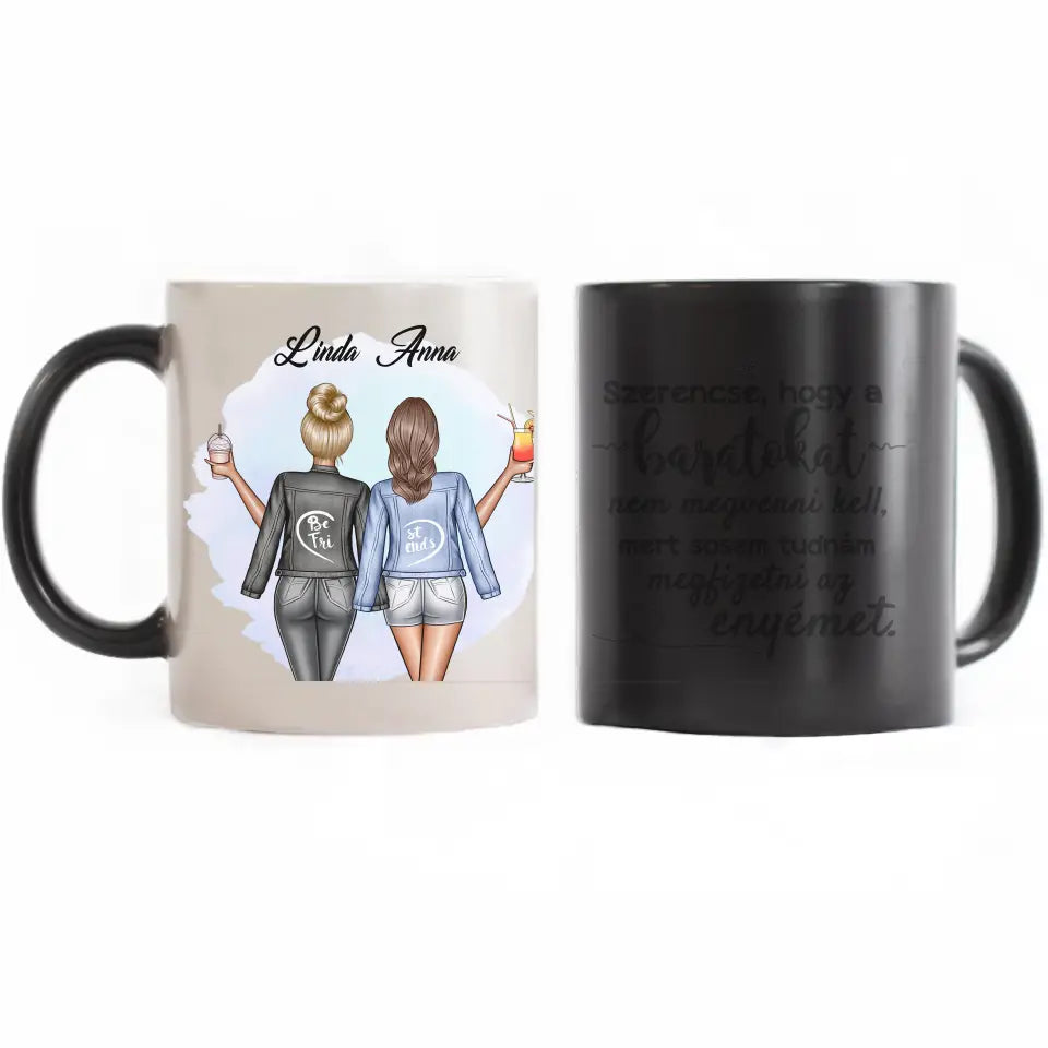 Egyedi legjobb barátnős bögre