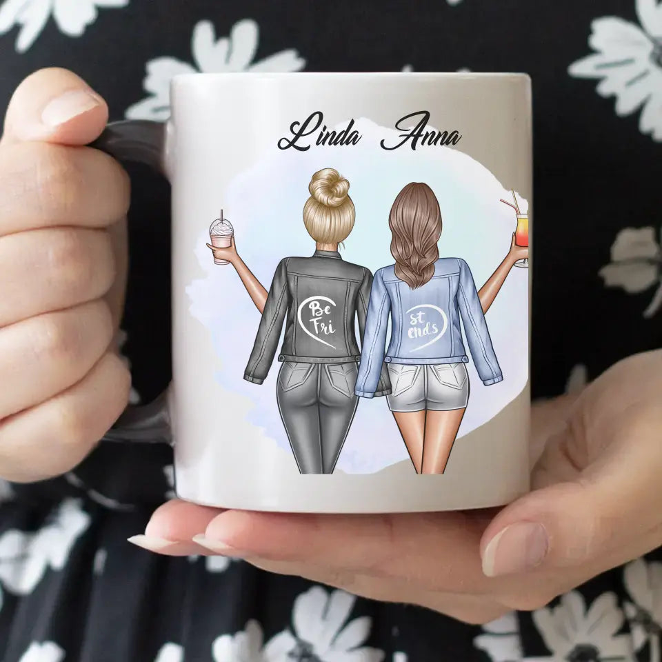 Egyedi legjobb barátnős bögre