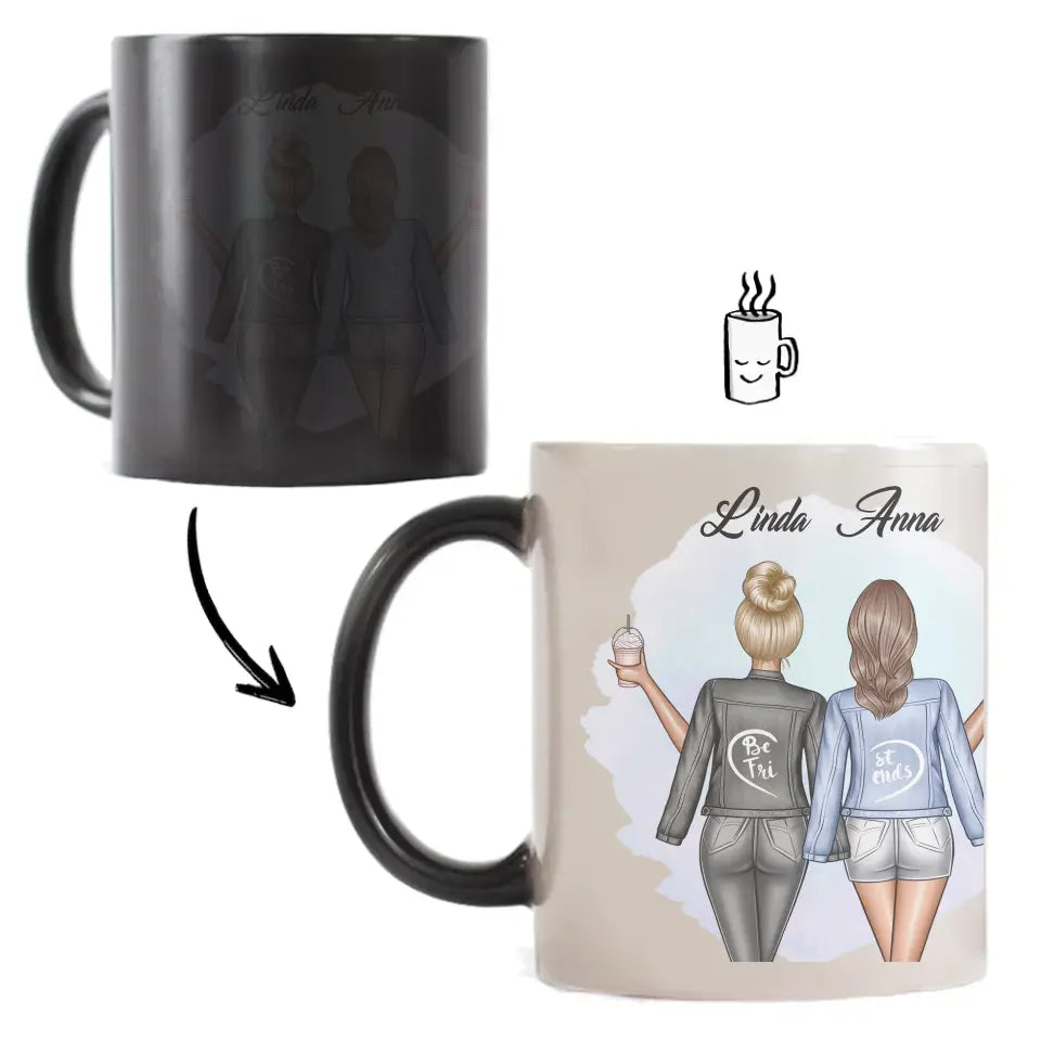 Egyedi legjobb barátnős bögre