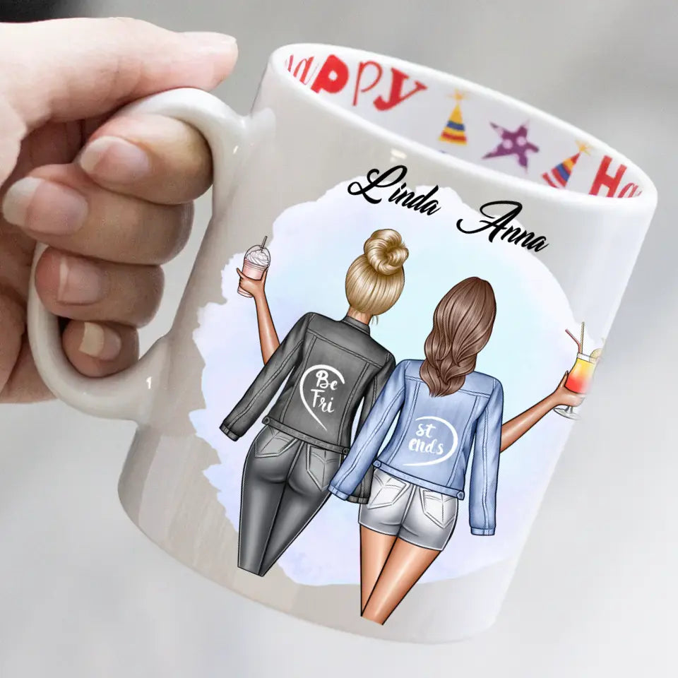 Egyedi legjobb barátnős bögre