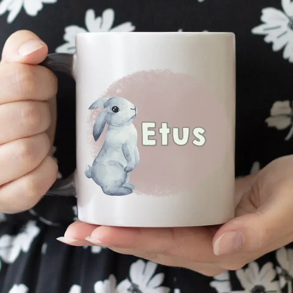 Húsvéti nyuszis neves bögre