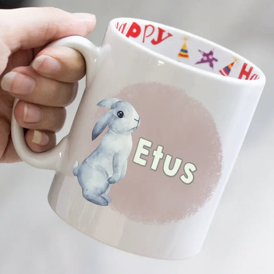 Húsvéti nyuszis neves bögre