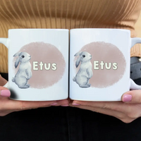 Húsvéti nyuszis neves bögre