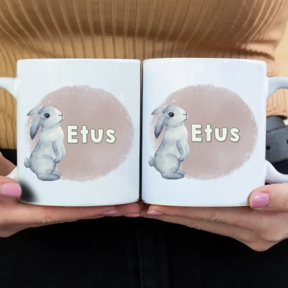 Húsvéti nyuszis neves bögre