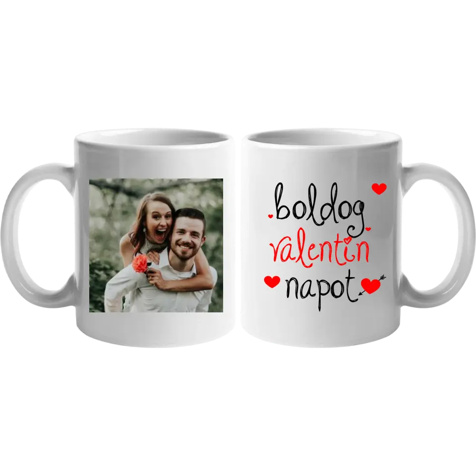 Valentin napi egyedi képes bögre