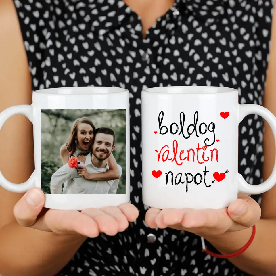 Valentin napi egyedi képes bögre