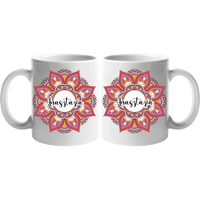 Mandalás egyedi neves bögre