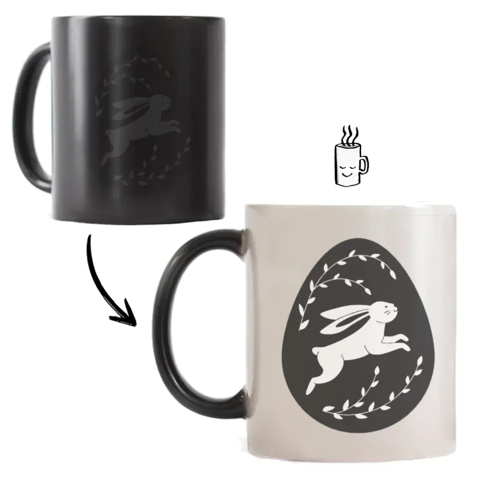 Húsvéti Nyuszitojásos ajándék bögre egyedi névvel