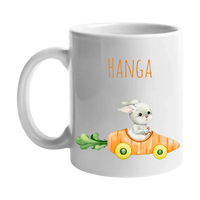 Húsvéti egyedi neves nyuszis ajándék bögre felirattal