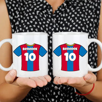 Foci mezes bögre egyedi névvel és számmal