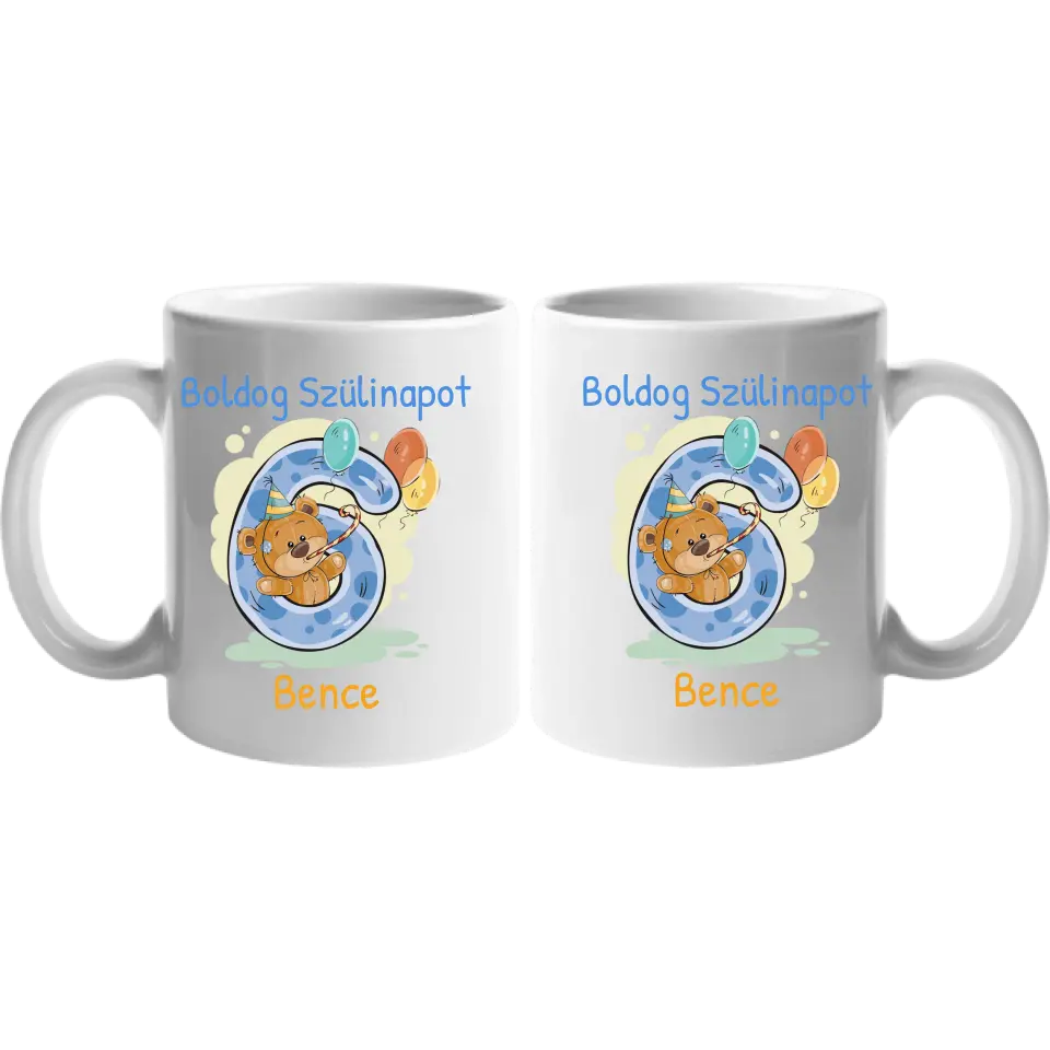 Szülinapi macis bögre