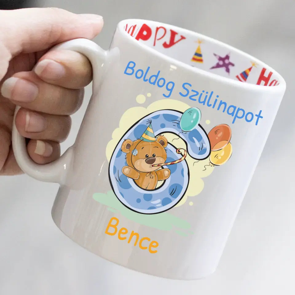 Szülinapi macis bögre