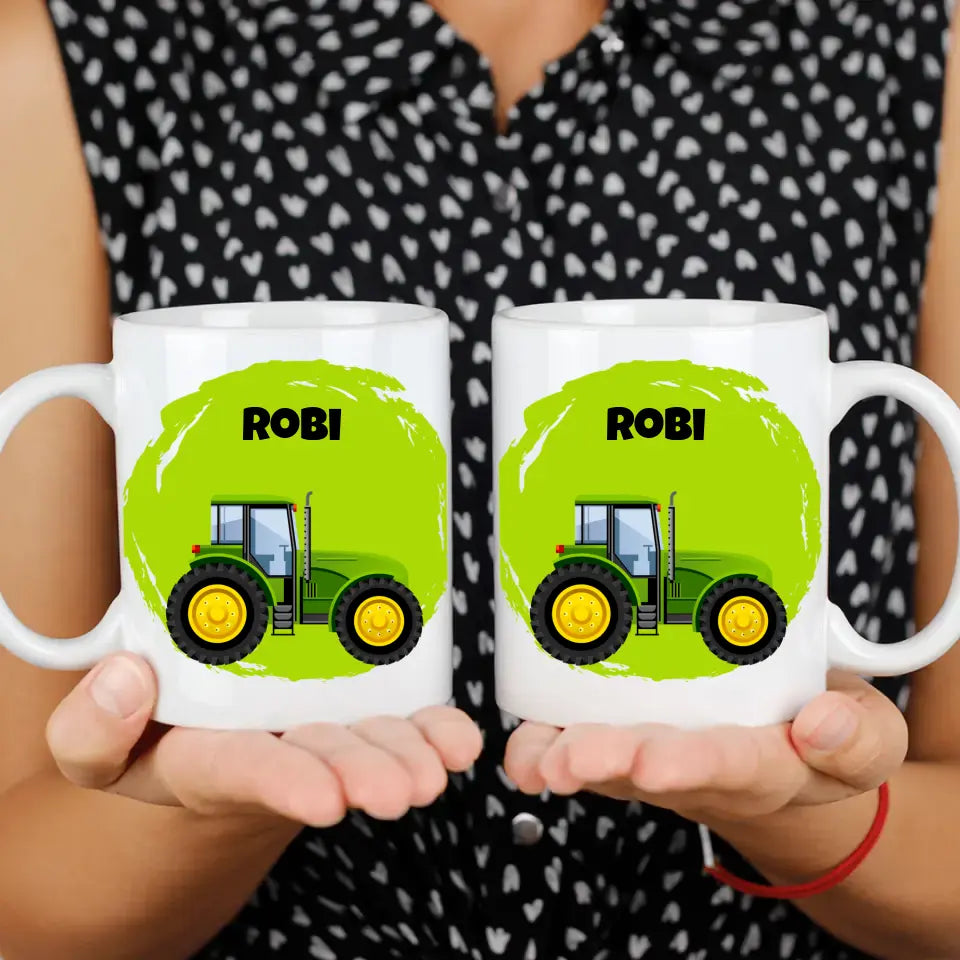 Egyedi neves bögre választható járművel