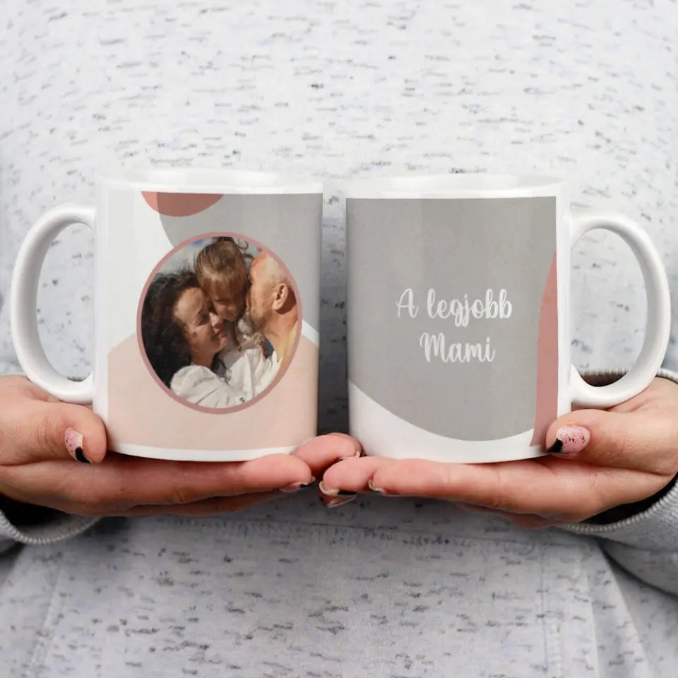 Anyák Napi Pasztell Egyedi Fényképes Bögre