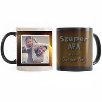 Apák napi feliratos bögre saját fotóval