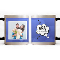 Bögre saját képpel és felirattal apák napjára