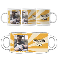 Egyedi képes apa feliratos ajándék bögre