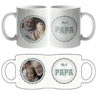 Egyedi fényképes ajándék bögre apáknak No1 Papa felirattal