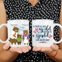 Mackó családos apák napi bögre