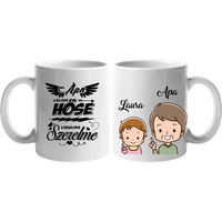 Apa és baba szerkeszthető bögre