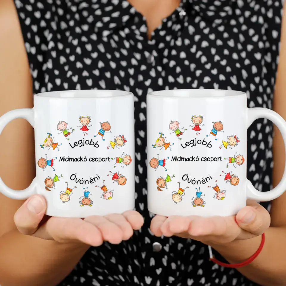 Egyedi gyerek mintás bögre pedagógusoknak