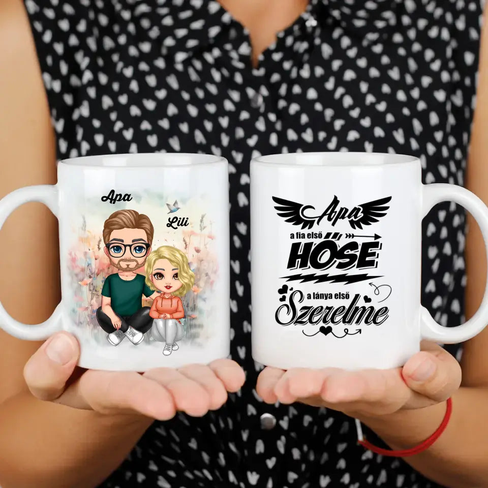 Cuki karakteres Apa-lánya bögre