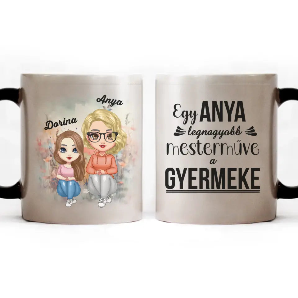 Cuki karakteres Anya-lánya bögre