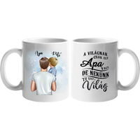 Apa kisfiúval egyedi bögre