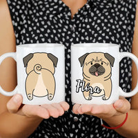 Kétoldalas állatos bögre névvel