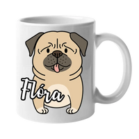 Kétoldalas állatos bögre névvel