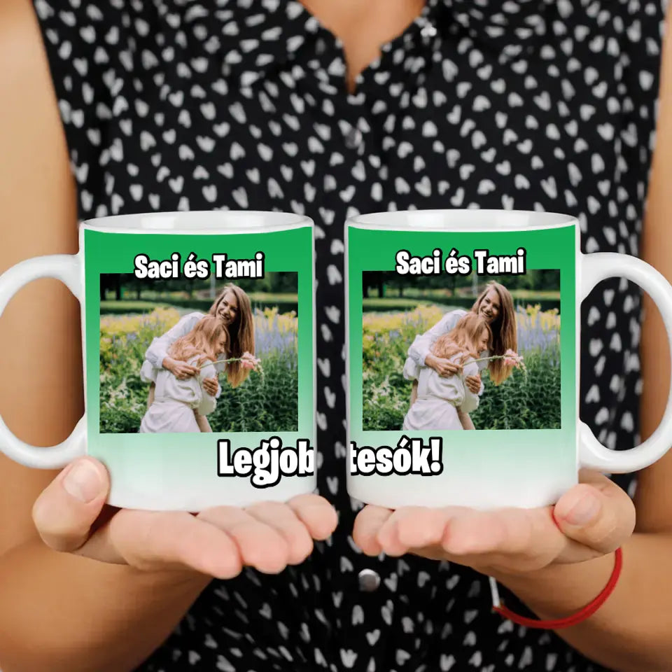 Fényképes Bögre Egyedi Háttérszínnel És Felirattal