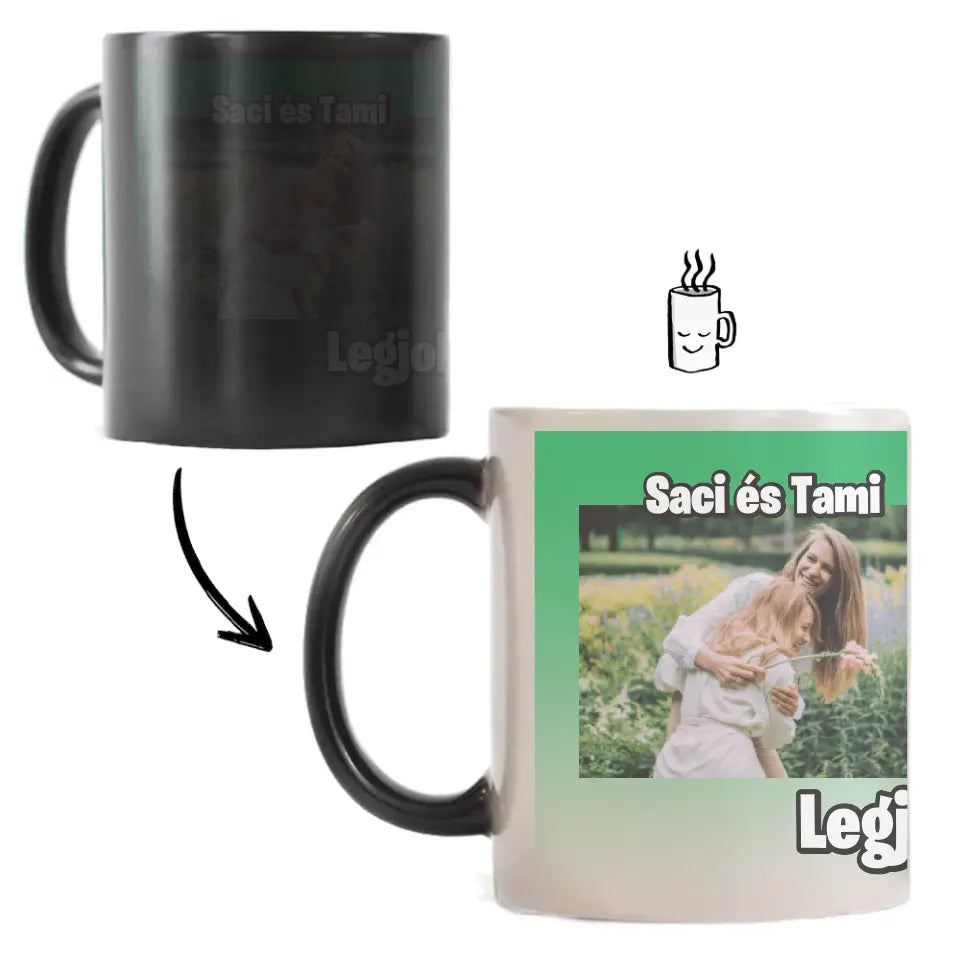 Fényképes Bögre Egyedi Háttérszínnel És Felirattal