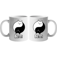 Egyedi neves cicás ajándék bögre