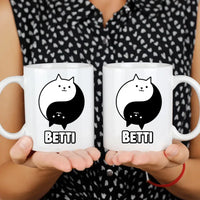 Egyedi neves cicás ajándék bögre