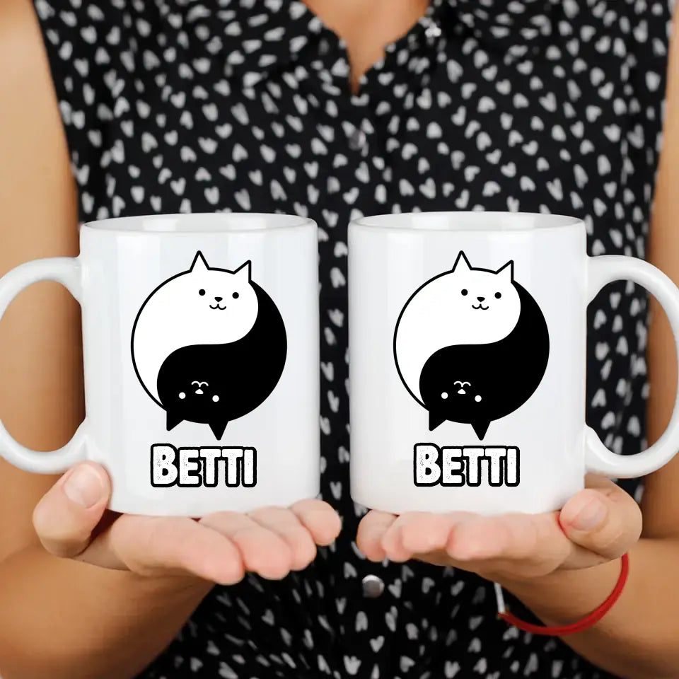 Egyedi neves cicás ajándék bögre