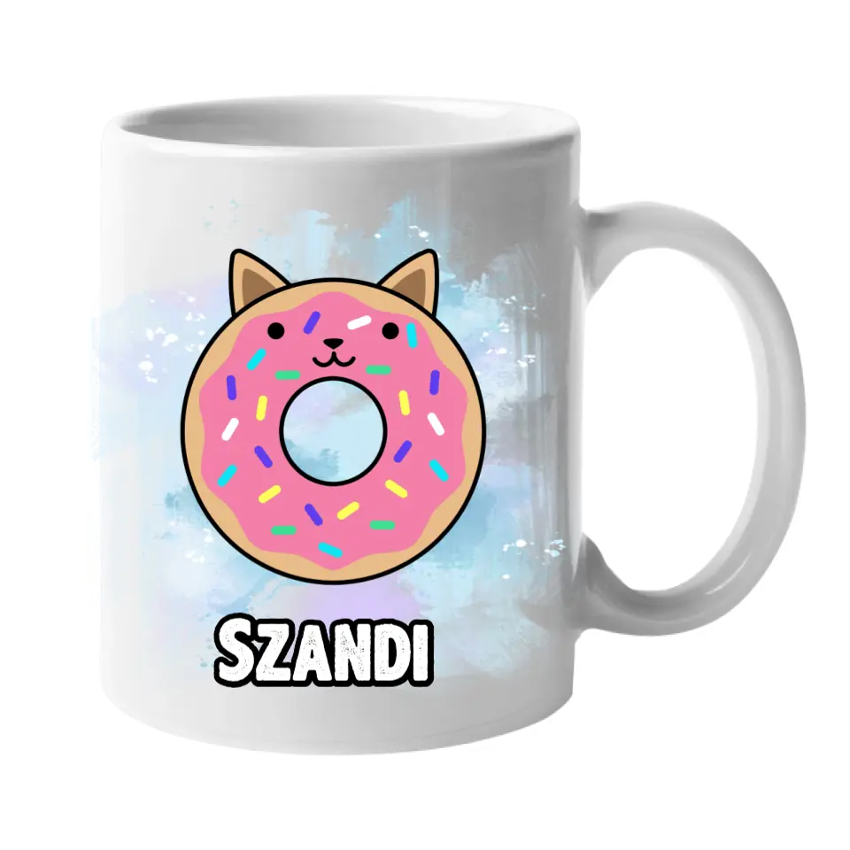 Cicás bögre saját névvel