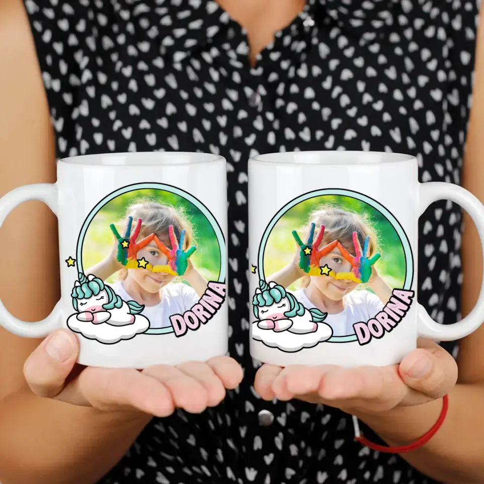 Unikornis bögre saját képpel