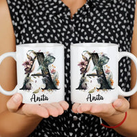 Virágos egyedi neves bögre