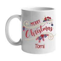 Karácsonyi ajándék bögre Merry Christmas felirattal 1