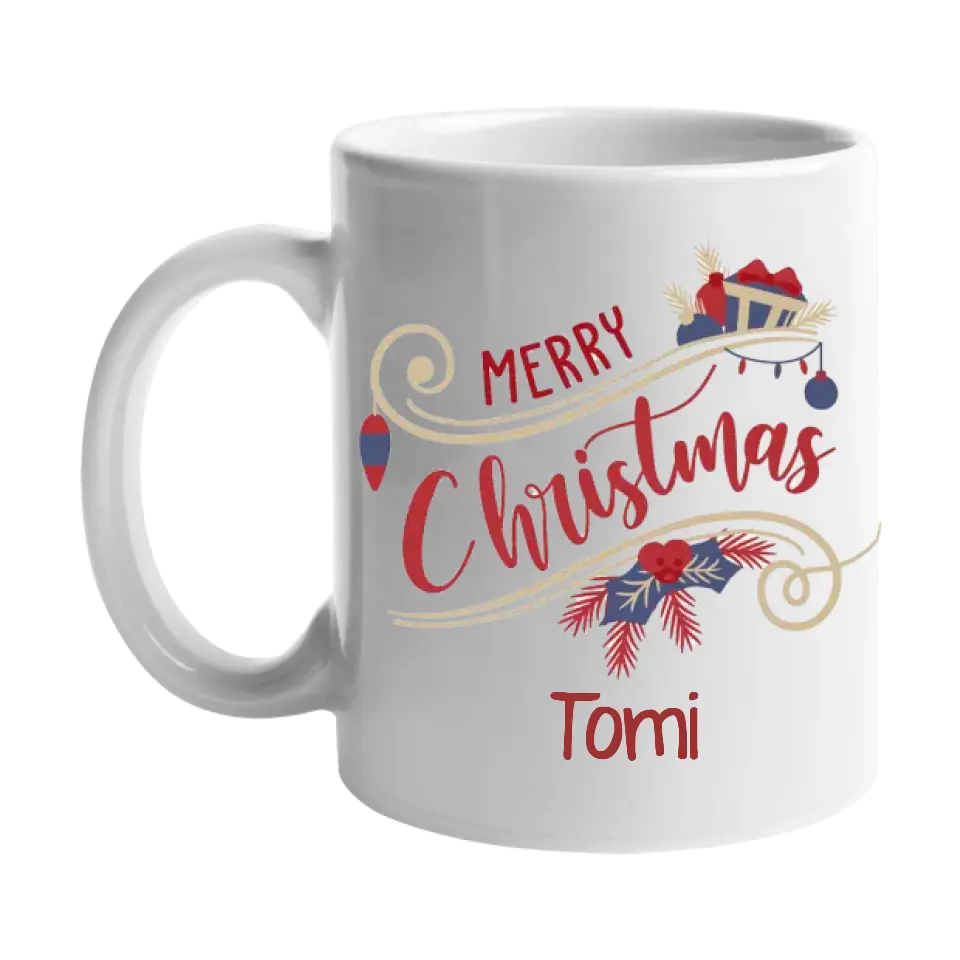 Karácsonyi ajándék bögre Merry Christmas felirattal 1